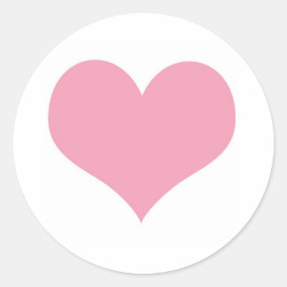 Big Pink Love Heart Ronde Sticker