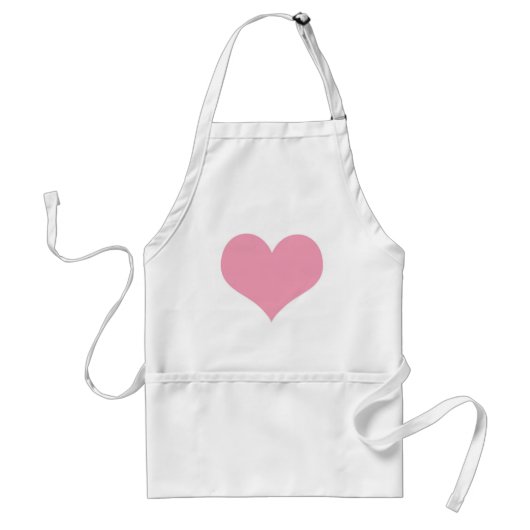 Big Pink Love Heart Standaard Schort (Voorkant)