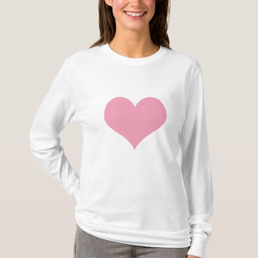 Big Pink Love Heart T-shirt (Voorkant)