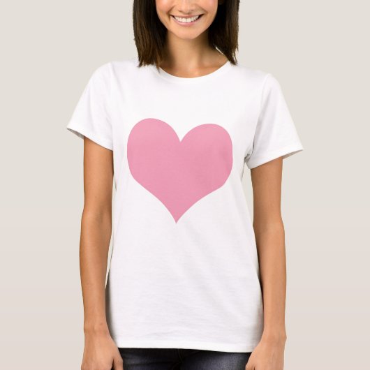Big Pink Love Heart T-shirt (Voorkant)