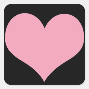Big Pink Love Heart Vierkante Sticker