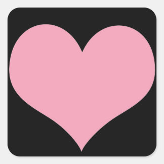 Big Pink Love Heart Vierkante Sticker