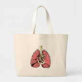 Big Pink Lungs Grote Tote Bag (Voorkant)
