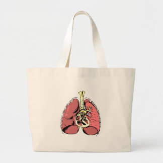 Big Pink Lungs Grote Tote Bag