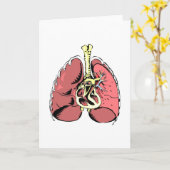 Big Pink Lungs Kaart (Gele Bloem)