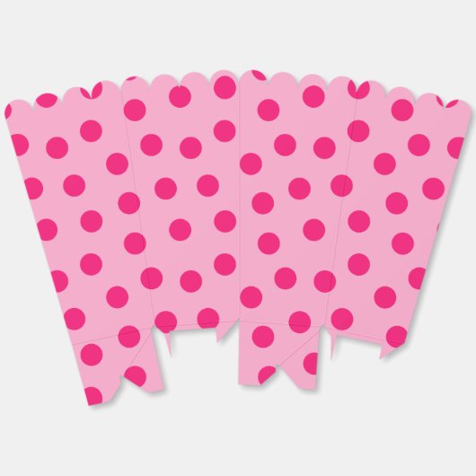 Big Pink Polkadotted Bedankdoosjes (Ongevouwen)