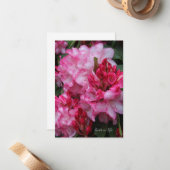 Big Pink Rhododendron Notitiekaartje (Voorkant / Achterkant in situ)