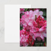 Big Pink Rhododendron Notitiekaartje (Voorkant / Achterkant)