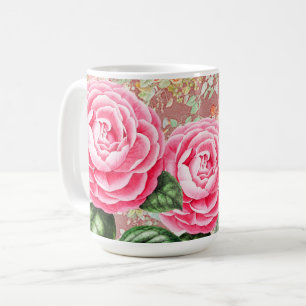 Big Pink Roses Art Mok Cup