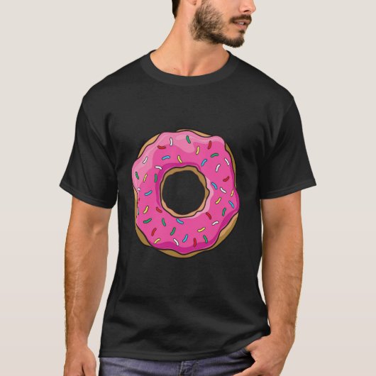 Big Pink Sprinkle Donut Hoodie Doughnut T-shirt (Voorkant)