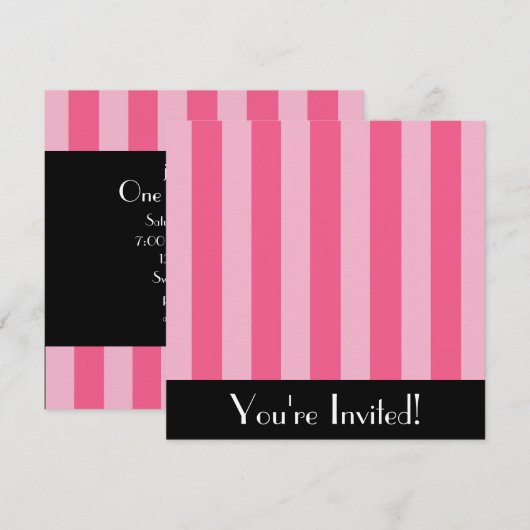 Big Pink Stripes Kaart (Voorkant / Achterkant)