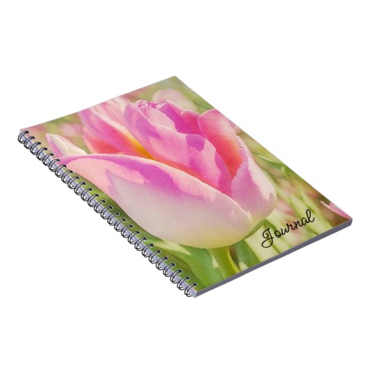 Big Pink Tulip Art Garden Journal Notitieboek (Rechterzijde)