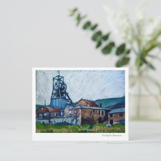 "Big Pit, Blaenavon", Briefkaart Wales (Staand voorkant)
