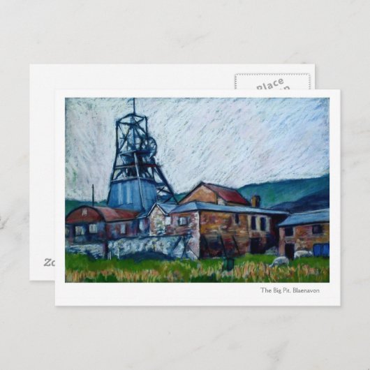 "Big Pit, Blaenavon", Briefkaart Wales (Voorkant / Achterkant)