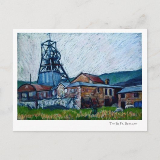 "Big Pit, Blaenavon", Briefkaart Wales (Voorkant)