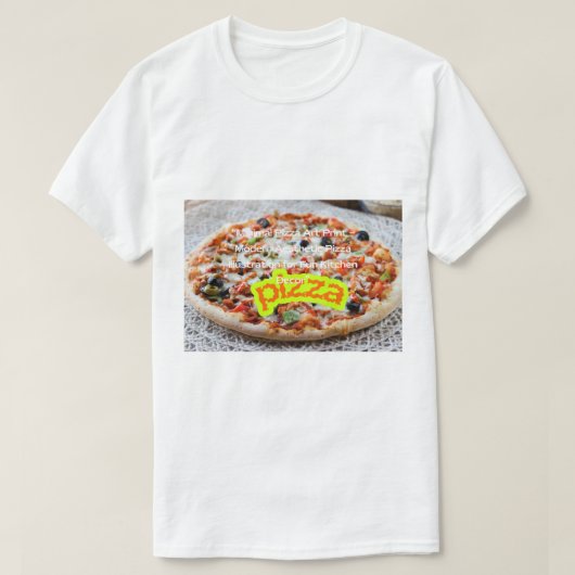 Big Pizza Image - Delicious Food Illustration T-shirt (Design voorkant)