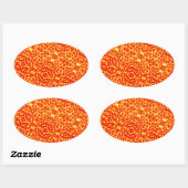 Big Pizza Pattern Ovale Sticker (Vel)