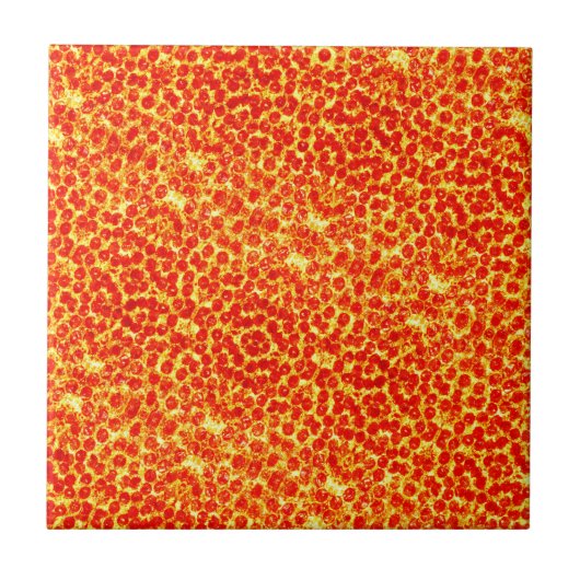 Big Pizza Pattern Tegeltje (Voorkant)