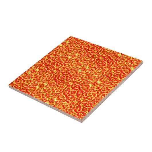 Big Pizza Pattern Tegeltje (Zijkant)