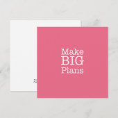 Big Plans briefkaart maken (Voorkant / Achterkant)
