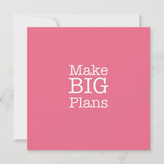 Big Plans briefkaart maken (Voorkant)