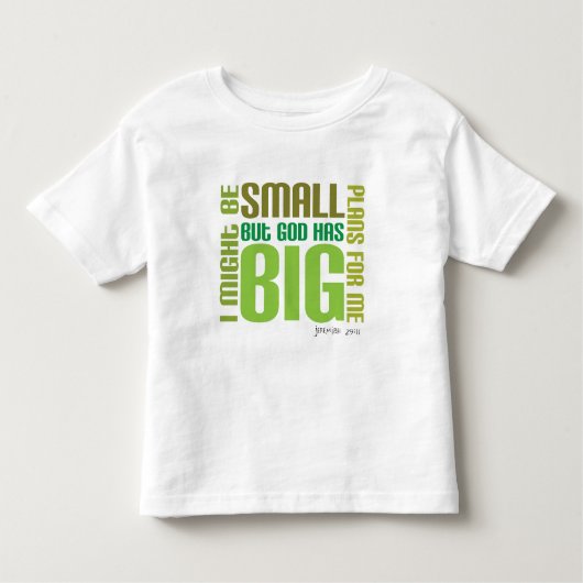 Big Plans Christelijk T-shirt voor peuter (Voorkant)