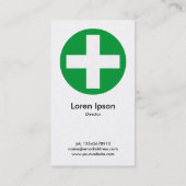 Big Plus is groen - wit (Platinum Kaart) Visitekaartje (Achterkant)