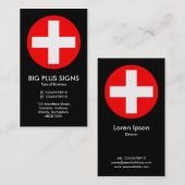 Big Plus is rood - zwart (Platinum Kaart) Visitekaartje (Voorkant / Achterkant)