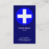 Big Plus-signalen blauw - donkerblauw Visitekaartje (Achterkant)