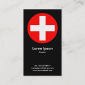 Big Plus-signalen rood - zwart (Gold Kaart) Visitekaartje (Achterkant)