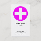 Big Plus Signs Magenta - wit Visitekaartje (Achterkant)