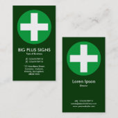 Big Plus tekent groen - donkergroen Visitekaartje (Voorkant / Achterkant)