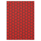 Big Poinsettia-bloempatroon op Bourgogne Tafelkleed (Voorkant)