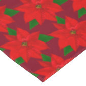Big Poinsettia-bloempatroon op Bourgogne Tafelkleed (Gekanteld)
