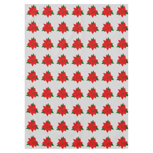 Big Poinsettia-ventilator op Light Silver Grey Tafelkleed (Voorkant)