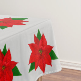 Big Poinsettia-ventilator op Light Silver Grey Tafelkleed
