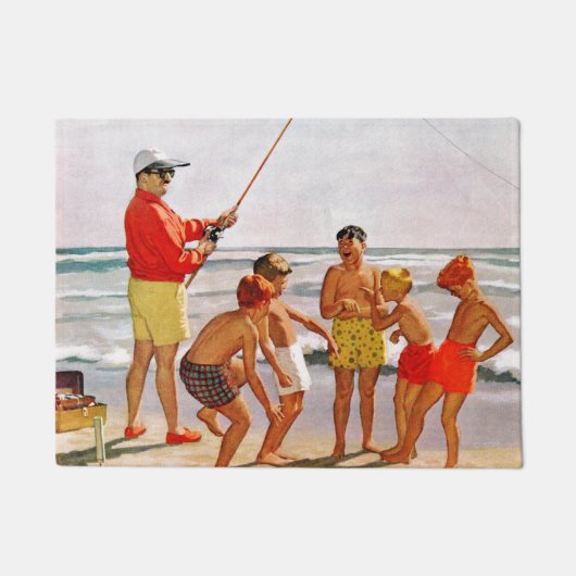 Big Pole Little Fish van Richard Sargent Deurmat (Voorkant)