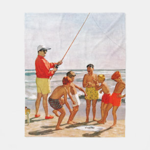 Big Pole Little Fish van Richard Sargent Fleece Deken