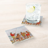 Big Pole Little Fish van Richard Sargent Glazen Onderzetter (Schuin)