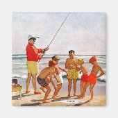 Big Pole Little Fish van Richard Sargent Magneet (Voorkant)