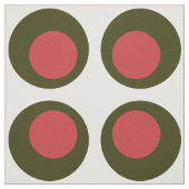 Big Polka Dot Pattern/Green Olive met Pimento Stof (Swatch)