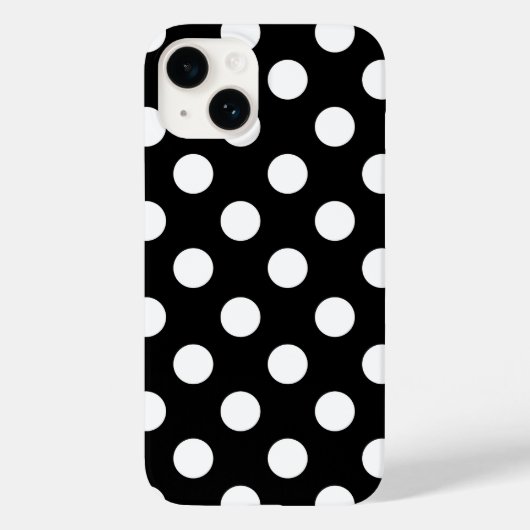 Big Polka Dots Black and White Case-Mate iPhone Case (Achterkant)
