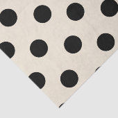 Big Polka Dots Black Chic Pattern-document Tissuepapier (Detail)
