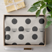 Big Polka Dots Black Chic Pattern-document Tissuepapier (Geschenk)