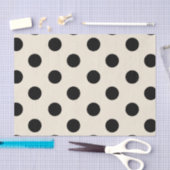 Big Polka Dots Black Chic Pattern-document Tissuepapier (Craft)