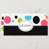 Big Polka Dots Boutique Style Cadeaubonnen (Voorkant / Achterkant)