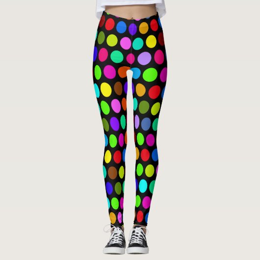 Big Polka Dots multicolored Leggings (Voorkant)