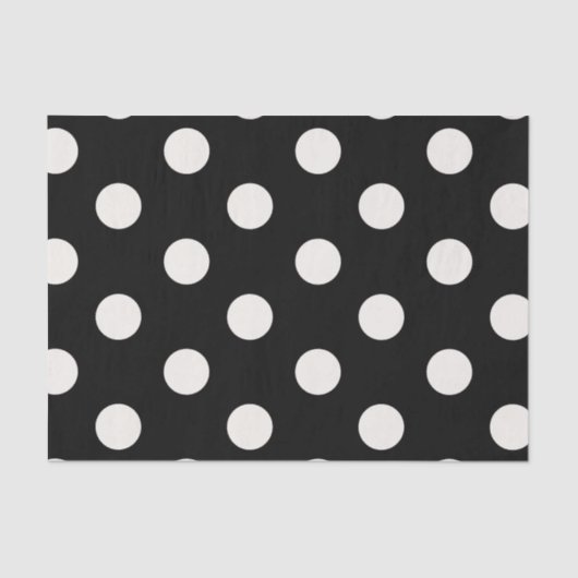 Big Polka Dots Vanilla Chic Pattern-document Tissuepapier (Voorkant)