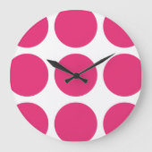 Big Polka Dots Wall klok (Voorkant)