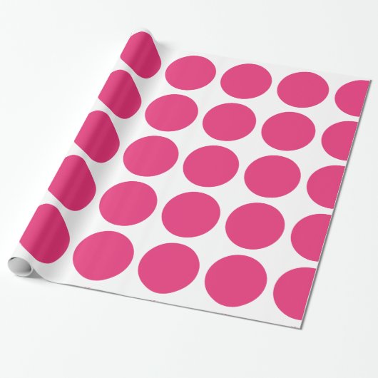 Big Polka Dots wrapping Paper Cadeaupapier (Uitgerold)
